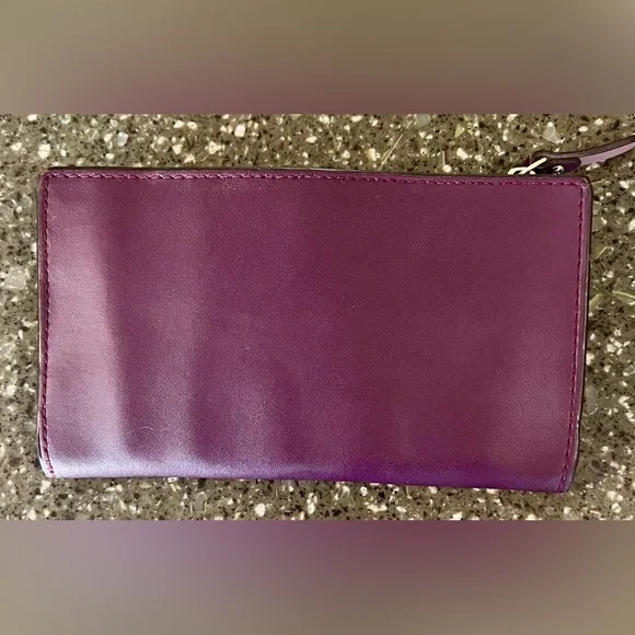 Kate Spade Plum Laurel Way Stacy Large Slim Leather Wallet | Classic | Cute - Picture 3 of 13